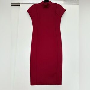 Zara Chic Burgundy Midi Dress